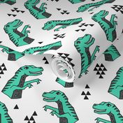 dinosaur fabric // dino kids nursery baby geometric triangles baby dino t rex