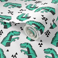 dinosaur fabric // dino kids nursery baby geometric triangles baby dino t rex