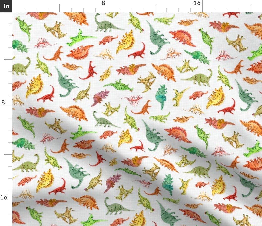 Dinosaur Party | Grey Grid Background