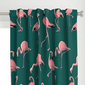 Flamingos Green Large Scale