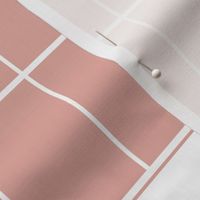 Ombré grid wallpaper rose