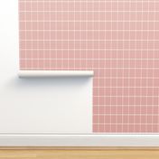 Ombré grid wallpaper rose