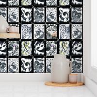 Music Notes- Black and White Panels-Rockin' Rectangles (from "Face The Music" collection)