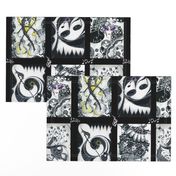 Music Notes- Black and White Panels-Rockin' Rectangles (from "Face The Music" collection)