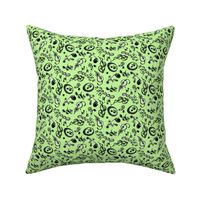 Ornate Music Notes- Small Green