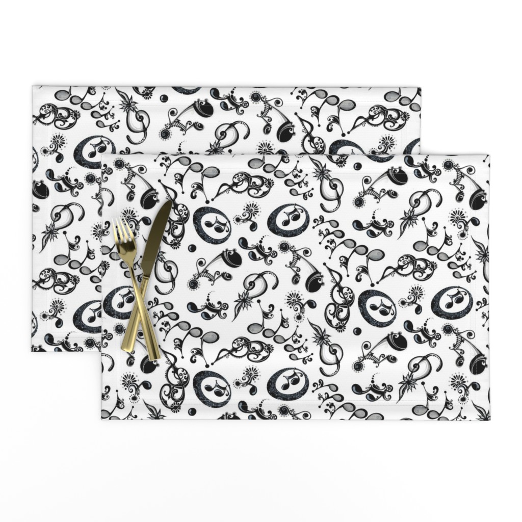 Ornate Music Notes- Large White (from "Face The Music" collection)