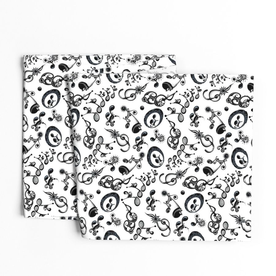 Ornate Music Notes- Large White (from "Face The Music" collection)