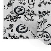 Ornate Music Notes- Large White (from "Face The Music" collection)