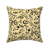 Ornate Music Notes- Large- Mustard (from "Face The Music" collection)
