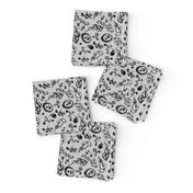 Ornate Music Notes- Small Gray