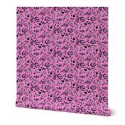 Ornate Music Notes- Large Magenta