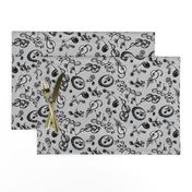 Ornate Music Notes- Large Gray