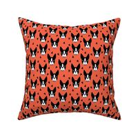 boston terriers // coral dog dog breed fabric boston terrier