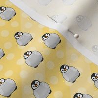 Penguins & Polka Dots - Yellow Stripe
