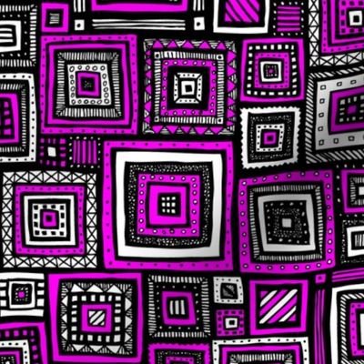 Tribal Squares (Pink)