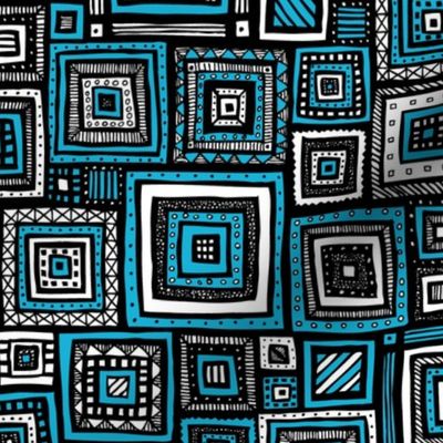 Tribal Squares (Blue)