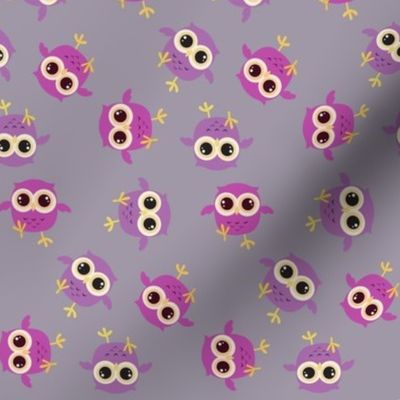 Six Baby Owls in Fog by Catu Design