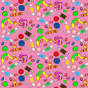 candy on pink background-ch