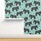 tapir // baby tapir fabric cute animals design