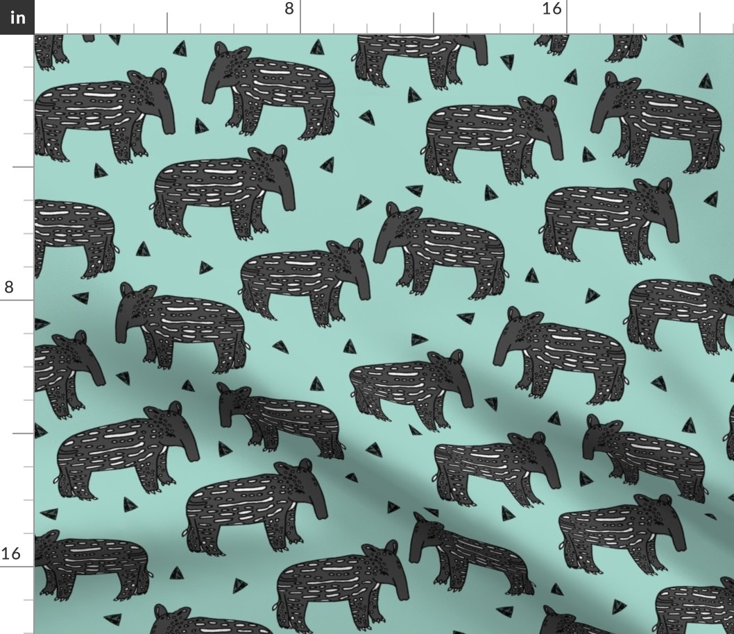 tapir // baby tapir fabric cute animals design