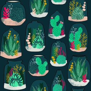 terrariums // plants houseplants cactus cacti fabric andrea lauren design