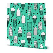 ice cream // tropical green summer sweet bright tropical print