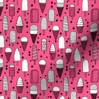 ice cream // ice cream cone fabric ice cream cone pink summer tropical fabrics