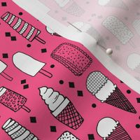 ice cream // ice cream cone fabric ice cream cone pink summer tropical fabrics