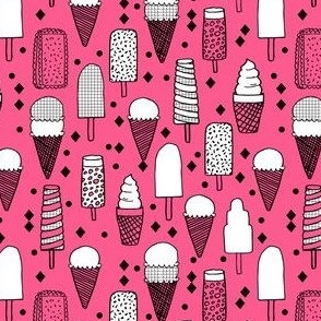 ice cream // ice cream cone fabric ice cream cone pink summer tropical fabrics