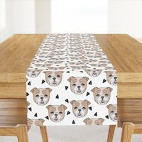 english bulldog // bulldogs white dog breed fabric cute dogs best dog fabric