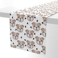 english bulldog // bulldogs white dog breed fabric cute dogs best dog fabric