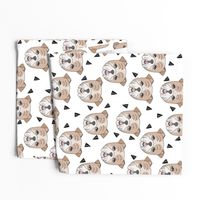 english bulldog // bulldogs white dog breed fabric cute dogs best dog fabric