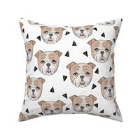 english bulldog // bulldogs white dog breed fabric cute dogs best dog fabric