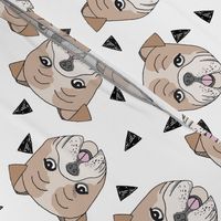 english bulldog // bulldogs white dog breed fabric cute dogs best dog fabric