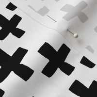 Swiss Cross - Black and White by Andrea Lauren
