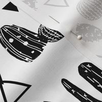 cactus // black and white geo triangle tropical trend