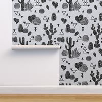 cactus // black and white geo triangle tropical trend