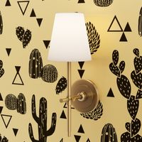 cactus // black and white geo triangle tropical trend