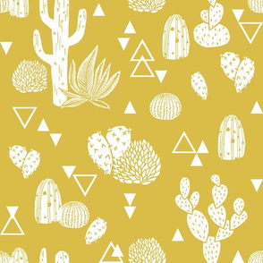 cactus // cacti mustard kids summer tropical prints
