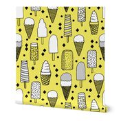 ice cream // tropical bright summer icecream sweets fabric print