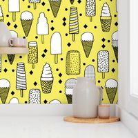 ice cream // tropical bright summer icecream sweets fabric print