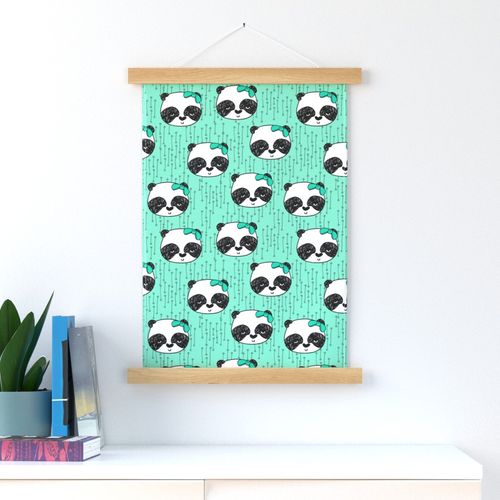 Panda with Bow - Pistachio by Andrea Lauren