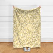 Inky Dots - Golden Yellow/White Background by Andrea Lauren