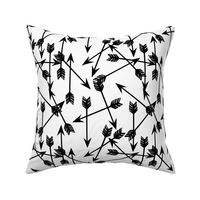 arrows scattered // black and white minimal cool trendy scandi kids nursery baby print