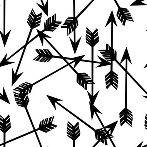 arrows scattered // black and white minimal cool trendy scandi kids nursery baby print