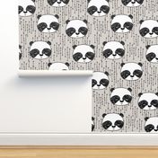 panda // pandas fabric cute panda design illustration scandi panda nursery baby cute andrea lauren fabric