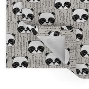 panda // pandas fabric cute panda design illustration scandi panda nursery baby cute andrea lauren fabric