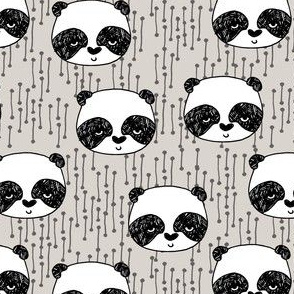 panda // pandas fabric cute panda design illustration scandi panda nursery baby cute andrea lauren fabric