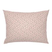 wavy scallop in pink and grey