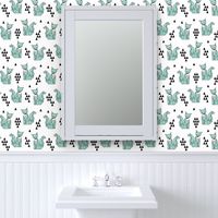 fox // geo fox geometric fox triangles baby kids nursery sweet little mint foxes